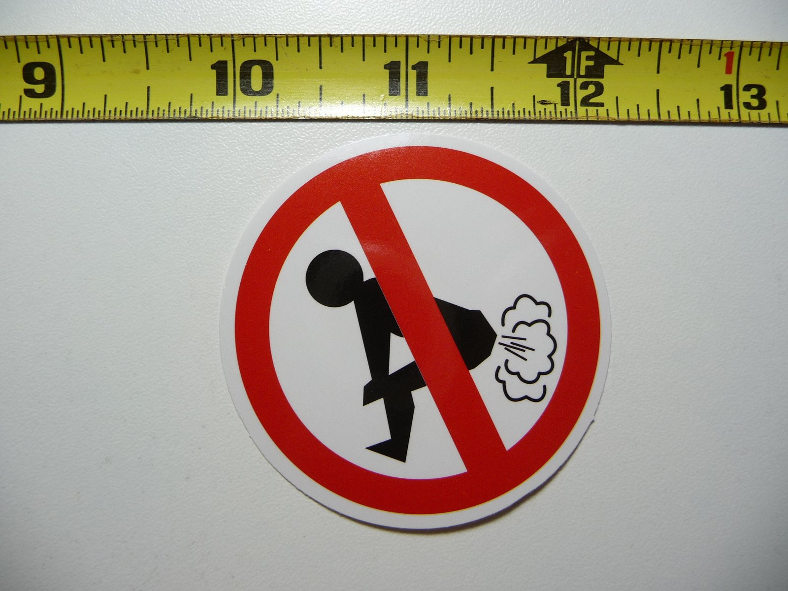 No Farting Funny Sticker Decal for Laptop Skateboard Window Art