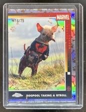 2025 Topps Chrome Deadpool Dogpool Taking A Stroll Multiverse Refractor #/75