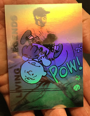 1993 Pro Set Peanuts Living Legends Hologram #2 Stan Musial & Charlie Brown S180
