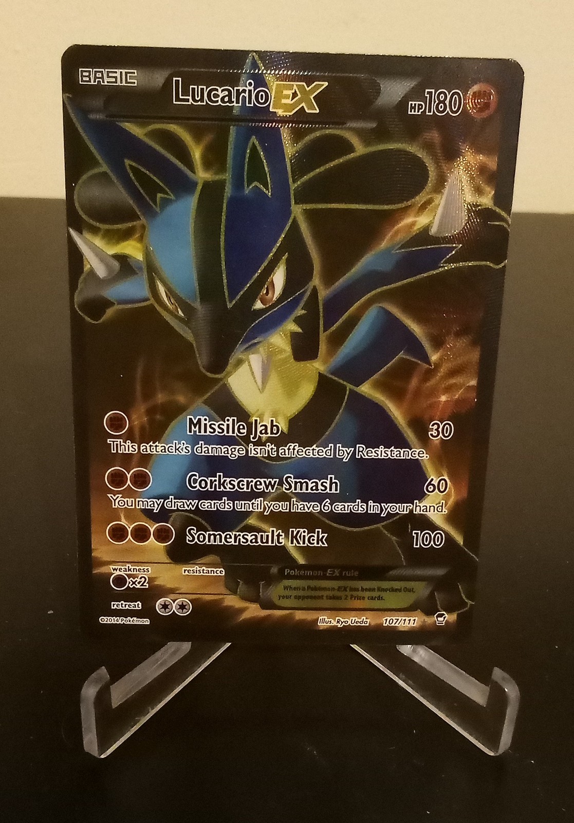 Lucario EX (107 Full Art) 107/111 Pokemon XY-Furious Fists Holo Rare