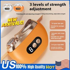 Rechargeable Electric Nail Clipper –Quiet 3-Speed Fingernail Trimmer with LED