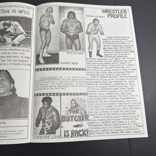 1977 Action Ringside Wrestling Program Lawler Rocky Johnson Abdullah - Picture 4 of 5