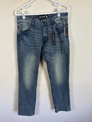 Stone Falcon Jeans Mens 30x30 Blue Denim Slim Solid New With Tags $68