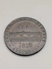 1813 Stockton Merchant Penny Token Coin Christopher & Jennett. 