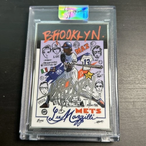 TOPPS PROJECT 70 AP 20/51 Lee Mazzilli by Gregory Siff Silver Auto Framed Rare