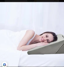 Bed Wedge Pillow Adjustable Memory Foam Read Sleep Back Support Grey