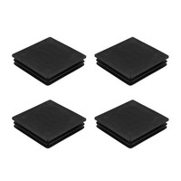 4 StüCk Rohrstopfen, 100X100Mm Quadratisch Abschlusskappen, Pe-Lamellenstopfen