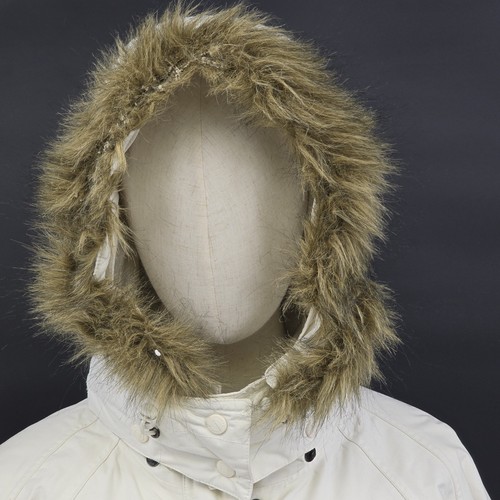 Eddie Bauer Premium Gänsedaunen Damen weiß Mantel Jacke Parka Fell Kapuze Mode XL - Bild 4 von 23
