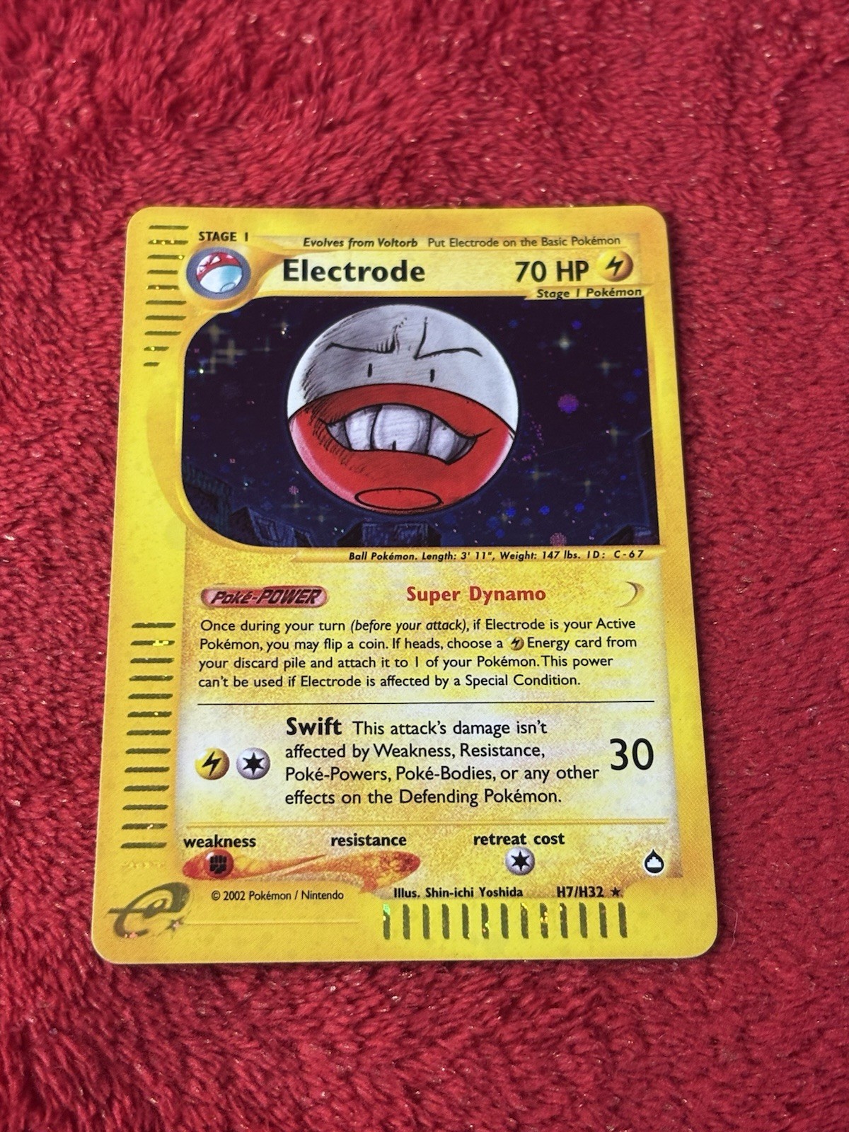 Electrode H07/H32 Aquapolis Holo E Reader 2002 Pokémon Card Lp