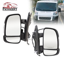 PAIR Side Mirrors for 2014-2024 RAM PROMASTER with Manual Adj Turn Signal RH+LH