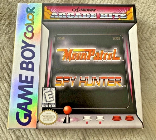 Midway Arcade Hits Moon Patrol + Spy Hunter (Game Boy Color GBC, 1999) CIB Works