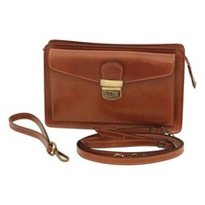 Old angler firenze Leather Cluch- Brown