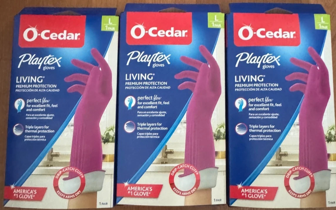 Gants De Ménage O-Cedar Playtex – Lot De 2, Taille M, Rose, Neufs