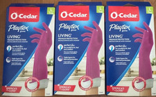 3 Pair Playtex Living Cleaning Gloves Drip Catch Cuff Size L Large O-Cedar