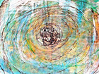 OOAK Framed Original Abstract Art Encaustic Painted Board 10-3/4 "w x 8-3/4 "h — photo 2