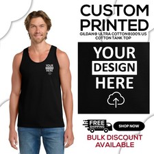 Gildan Ultra Cotton100 US Cotton Tank Top Custom Printed Gift For Him 2200