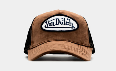 Von Dutch Hat Brown Black Patch Trucker Mesh SnapBack Classic Cap NEW W/ TAGS