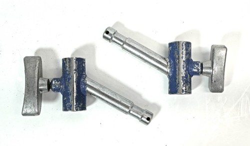 SET OF TWO MATTHEWS SQUARE PIPE TO 5/8 INCH BABY PIN 45 DEGREE CHEATER ADAPTER