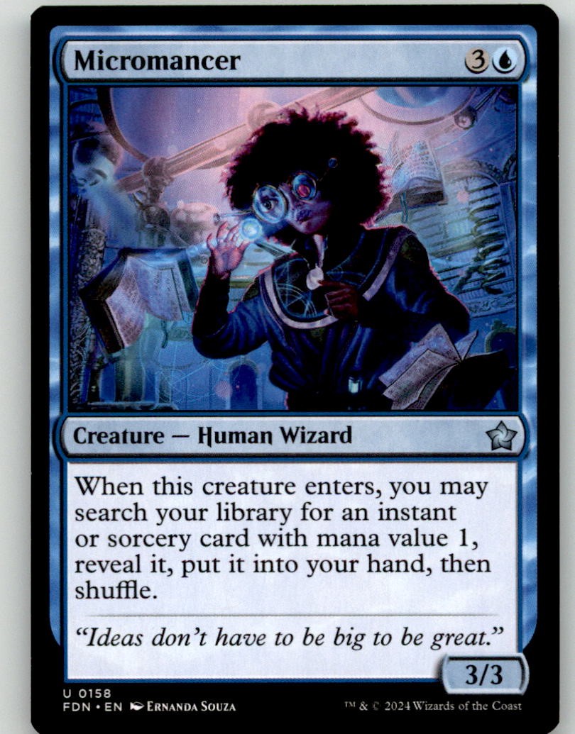 Micromancer 158 Uncommon Foundations Magic: The Gathering Lightly Played