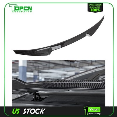 Fits 2015-2017 Audi A7 S7 RS7 2014-15 Carbon Fiber Rear Spoiler Black Clear Coat