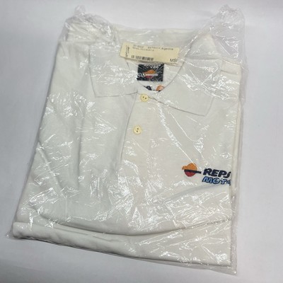 NOS REPSOL OIL POLO SHIRT WHITE LARGE