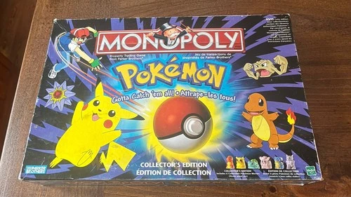 Vintage 1999 - Pokemon Monopoly - Collector's Edition Nearly Complete -Read Desc