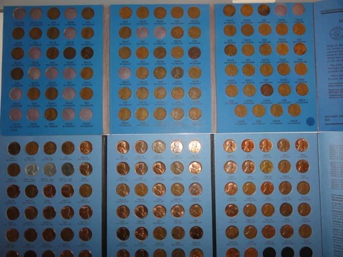 1909-1974 P/D/S WHEAT CENT COLLECTION Books w/Many BU's 158 Total Included