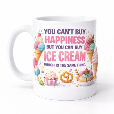 Lustige Tasse Geschenkidee Geschenk Kaffee Tee Becher Eisliebhaber Glück M161