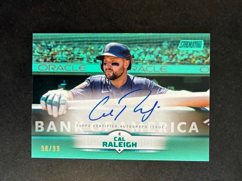 Cal Raleigh [Turquoise] #SCBA-CRA 2025 Topps Stadium Club Autograph card