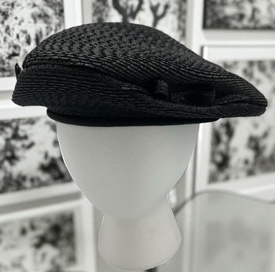 Norman Durand Original Designer Black Hat from the 1950-60s  display picture 2