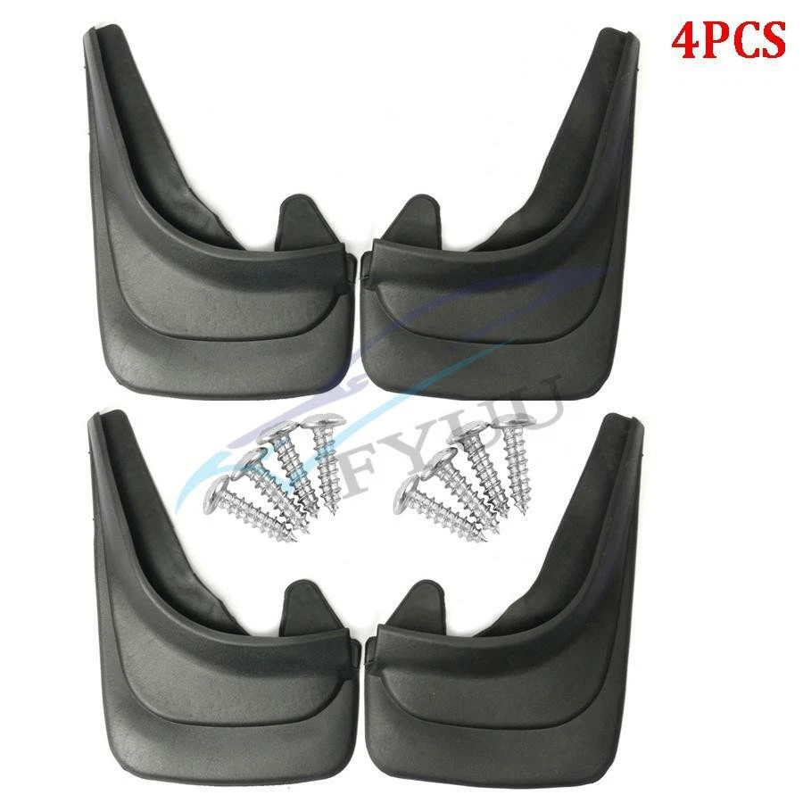 4X Soft Plastic 12.6"x8.4" Car Front Rear Fender Mud Flap Mudflaps Splash Guards - Image 2 of 4