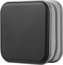 CD Case, 48 Capacity Hard Plastic DVD Case Portable Zipper CD Case Holder Large