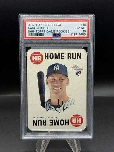 2017 Topps Heritage 1968 Topps Game Rookies AARON JUDGE RC #10 PSA 10 GEM MINT