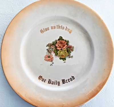 Vintage  BENNET ''Give Us This Day Our Daily Bread''  9 1/4''  Plate