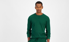 Club Room Men's Waffle Pajama TShirt Rich Evergreen L