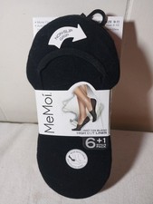 MeMoi High Cut Liner Black Socks 7 Pack