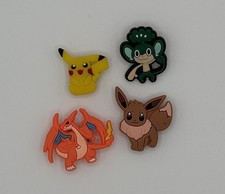 Set Of 4 Pokemon Shoe Charms Compatible With Crocs