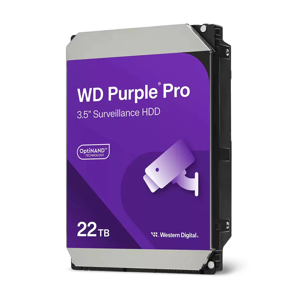 Disco duro interno HDD SATA de vigilancia profesional púrpura de 22 TB - WD221PURP