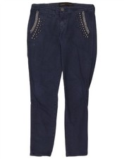 GUESS Womens Slim Jeans W27 L28 Navy Blue Cotton BK14