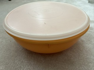 Vintage Tupperware Ex Large Fix N Mix Peach Bowl Container 274 Opaque Lid 224