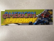 American Speedway Arcade Marquee PGD. Rare Original ! image