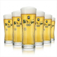 6x Bitburger Bier Glas 0,3l Becher Pokal Tulpe Gl&auml;ser Alkoholfrei Gastro Bar