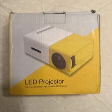 EEEKit 1080p Portable LED Mini Projector - White/Yellow New Damaged Box