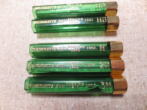 x5 Tubes of Microlette Faber-Castell 9020 Refill Lead Tubes Various Hardnesses
