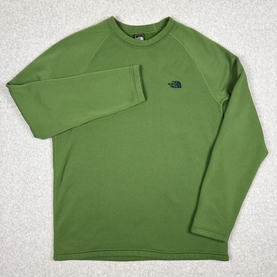 The North Face Pullover Sweater Fleece Men's XL Green Crew Sweatshirt Polartec