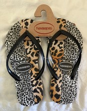 Havaianas Animal Print Flip Flop kids Sz 13C/1Y
