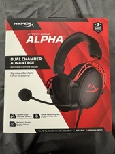 HyperX Cloud Alpha Wired Gaming Headphones (PC/PS5/PS4) - RED *NEW DMG BOX*