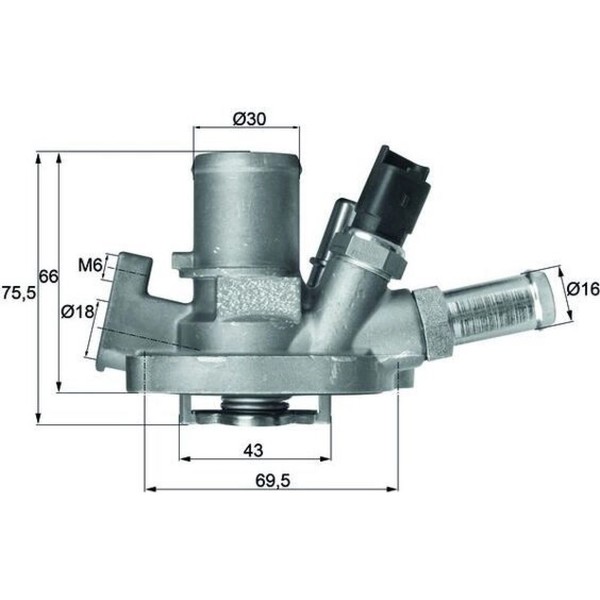Mahle TI 151 80 Thermostat KüHlmittel FüR Abarth Alfa Romeo Fiat Jeep Lancia-image