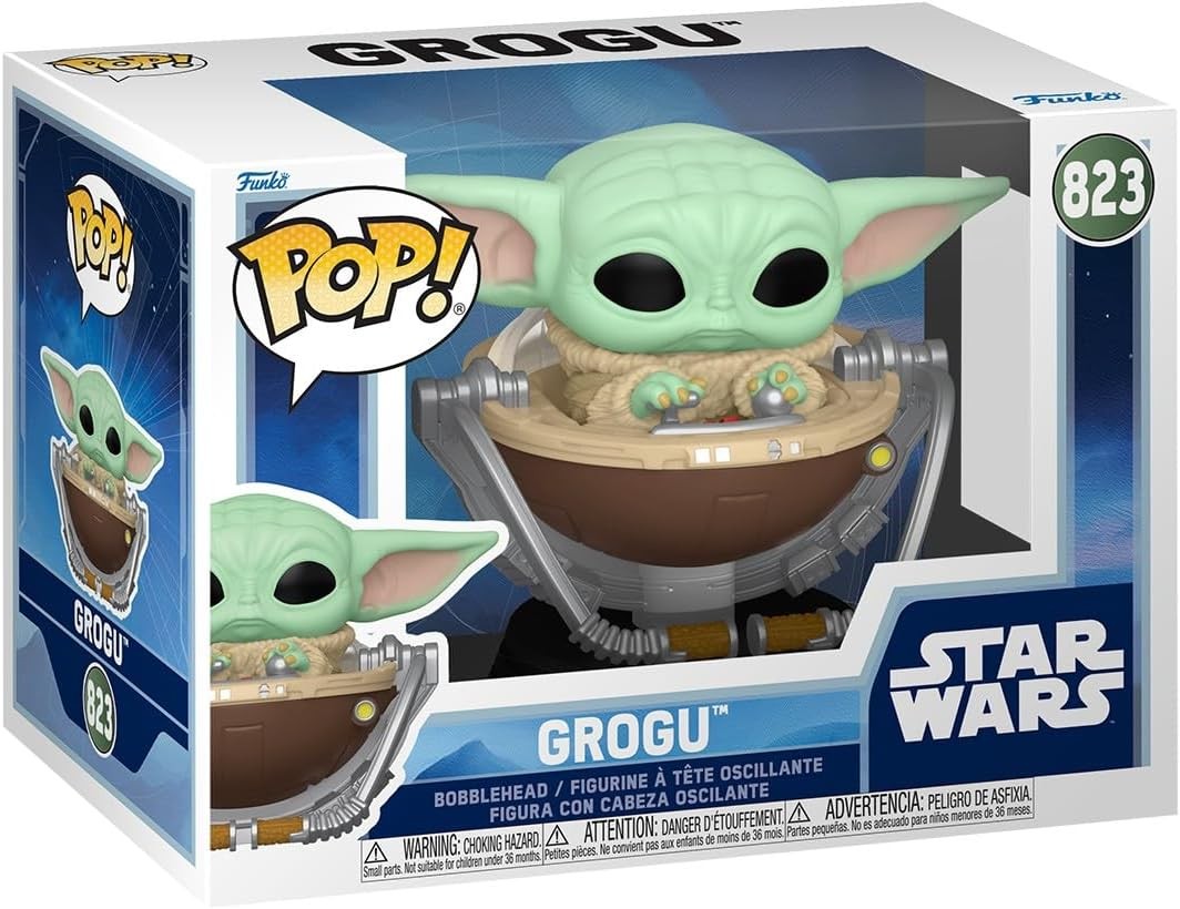 Funko Pop Star Wars Mandalorian and Grogu 823 Grogu in Pram Vinyl
