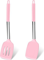 Pfannenwender 2Er Set, Silikon KüChenhelfer Kochbesteck - Rosa